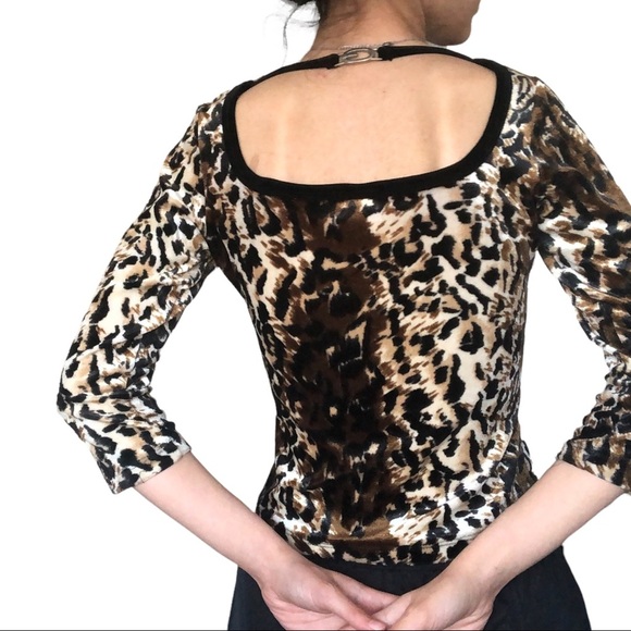 LUCCA U.S.A Vintage Leopard-Print Top - Picture 5 of 10